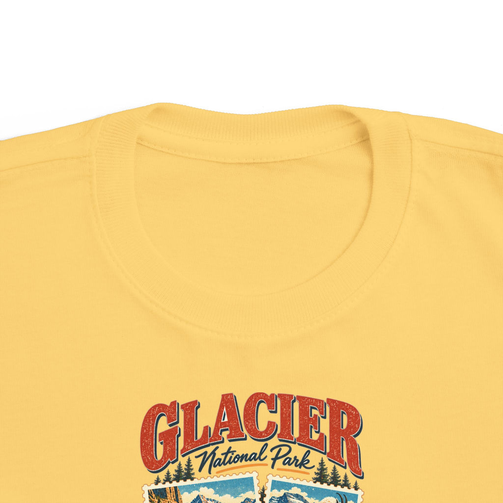 Custom Toddler Glacier National Park Stamp Collage Shirt