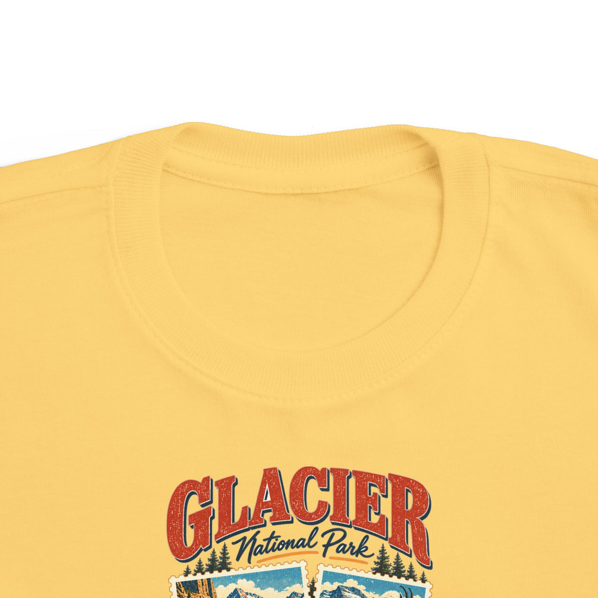 Custom Toddler Glacier National Park Stamp Collage Shirt