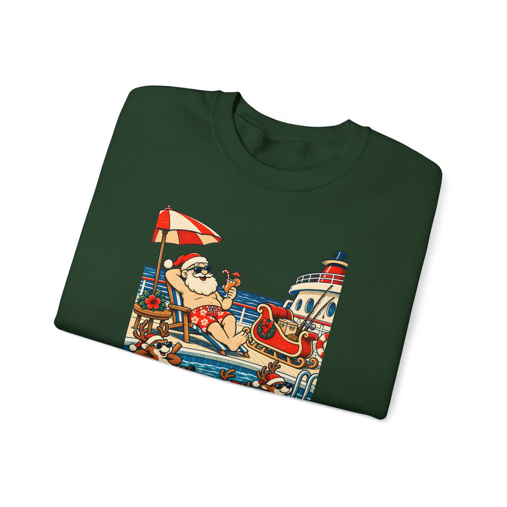 Custom Santa Pool Day Christmas Cruise Sweatshirt