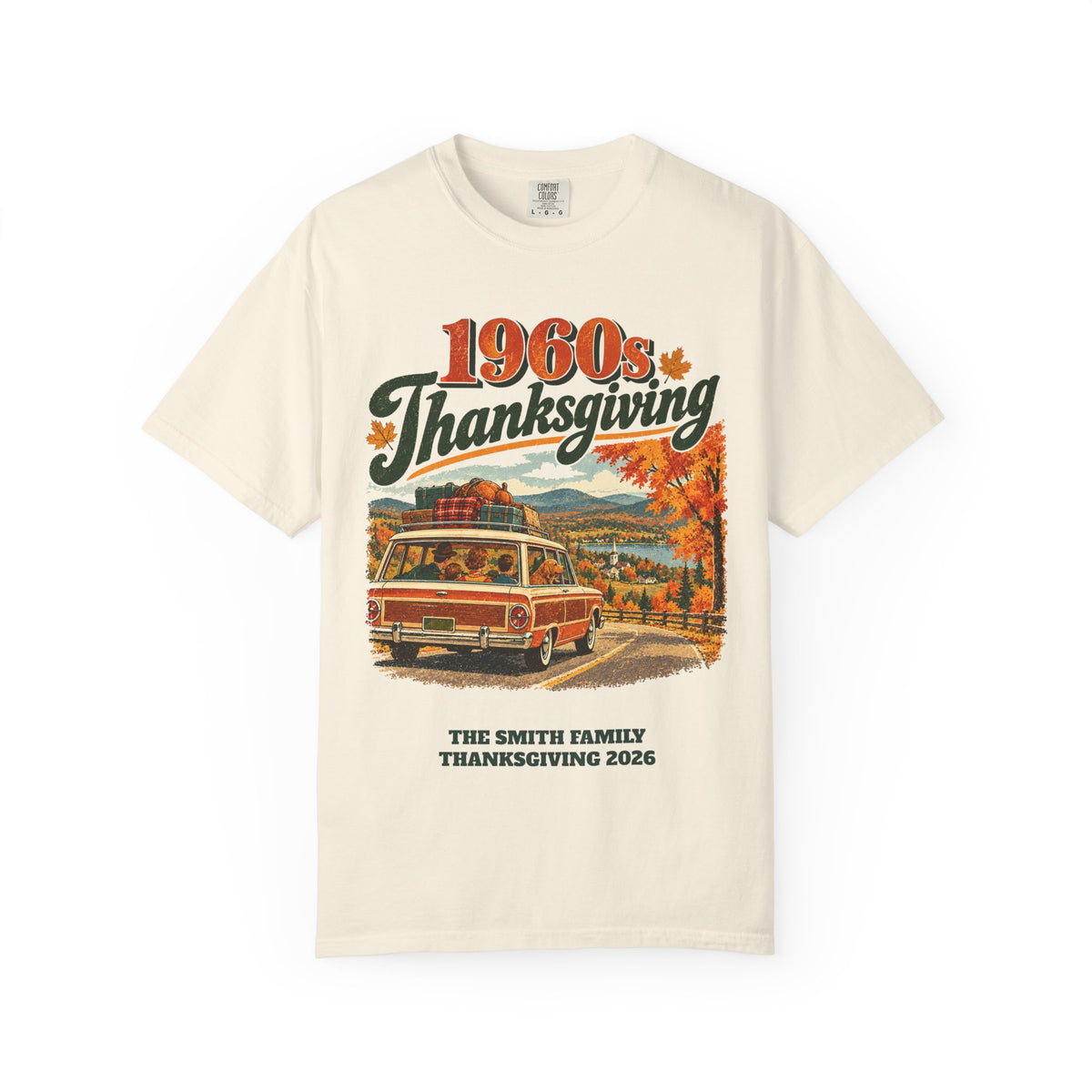 Custom 1960s Thanksgiving Family Road Trip Shirt