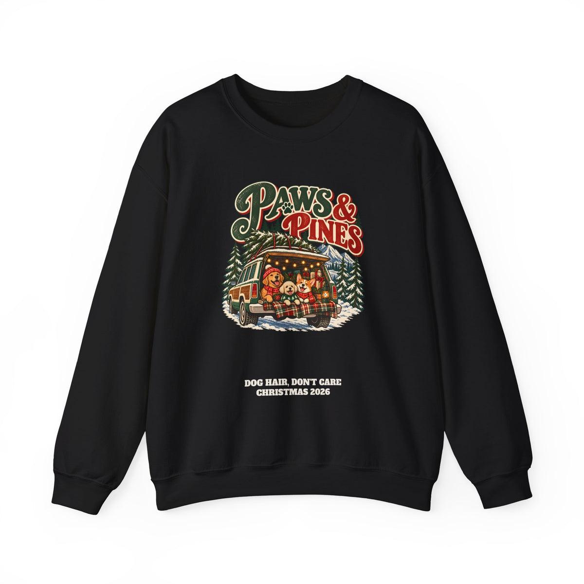 Custom Paws & Pines Christmas Dog Sweatshirt