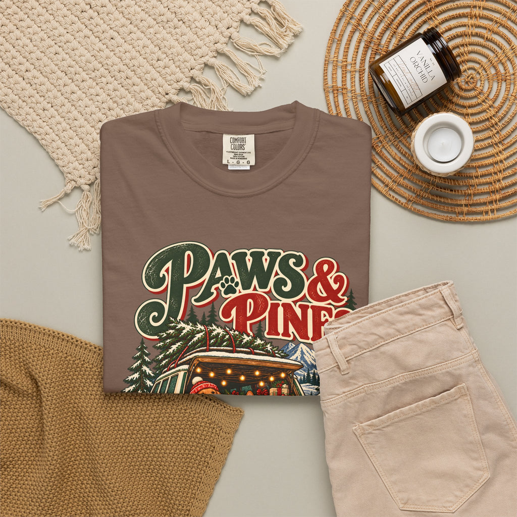 Custom Paws & Pines Christmas Dog Shirt