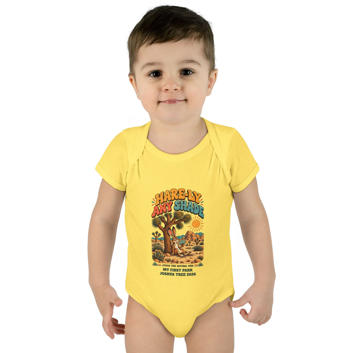 Custom Baby Joshua Tree National Park Hare-ly Any Shade Onesie
