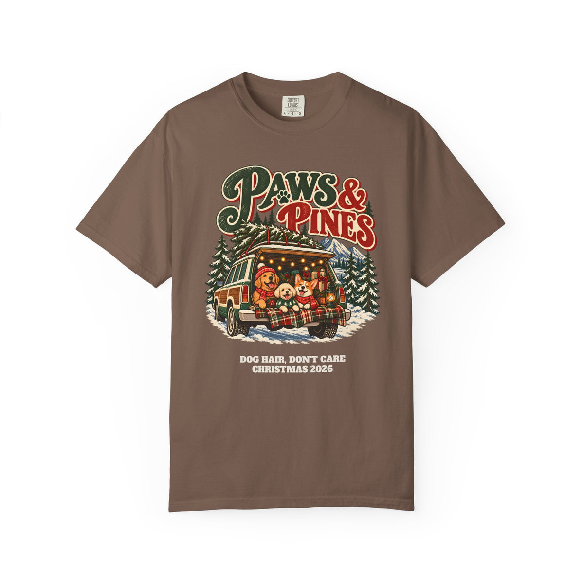Custom Paws & Pines Christmas Dog Shirt