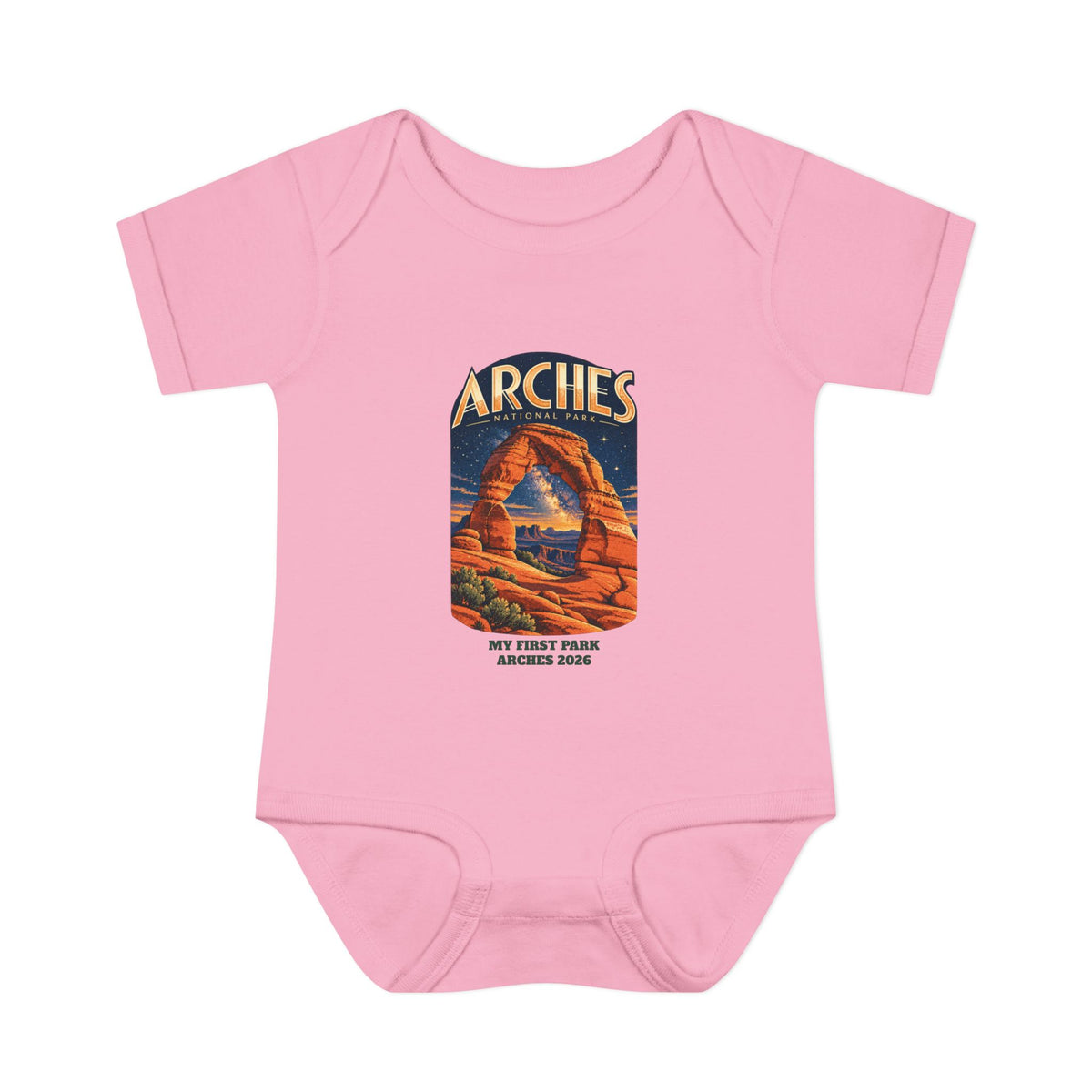 Custom Baby Arches National Park Night Sky Onesie