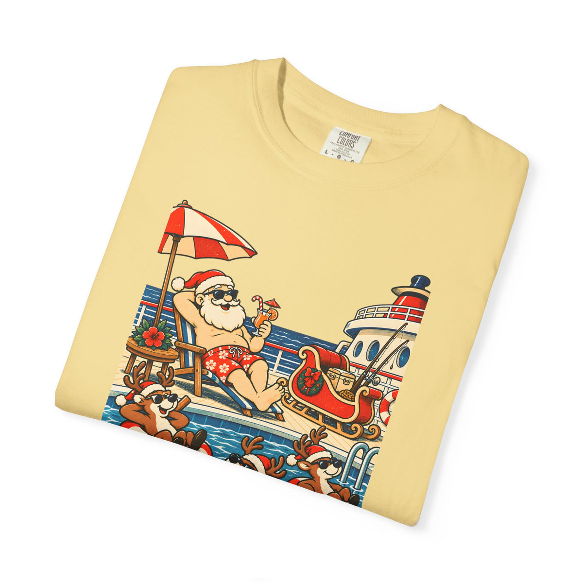 Custom Santa Pool Day Christmas Cruise Shirt