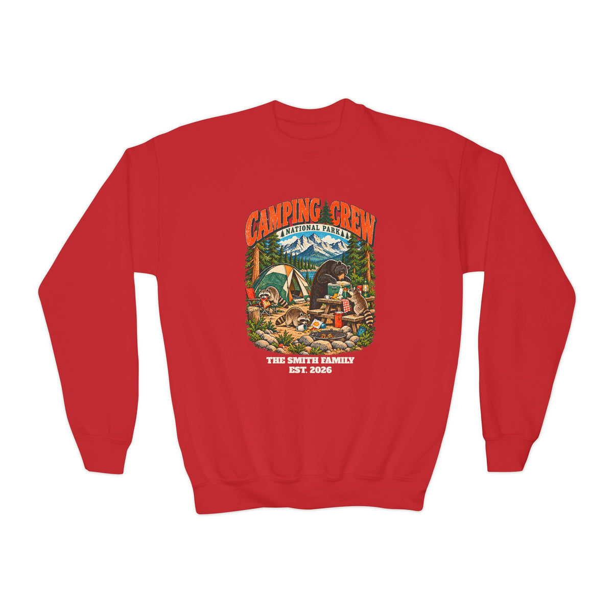 Custom Kids Camping Crew Camping Sweatshirt