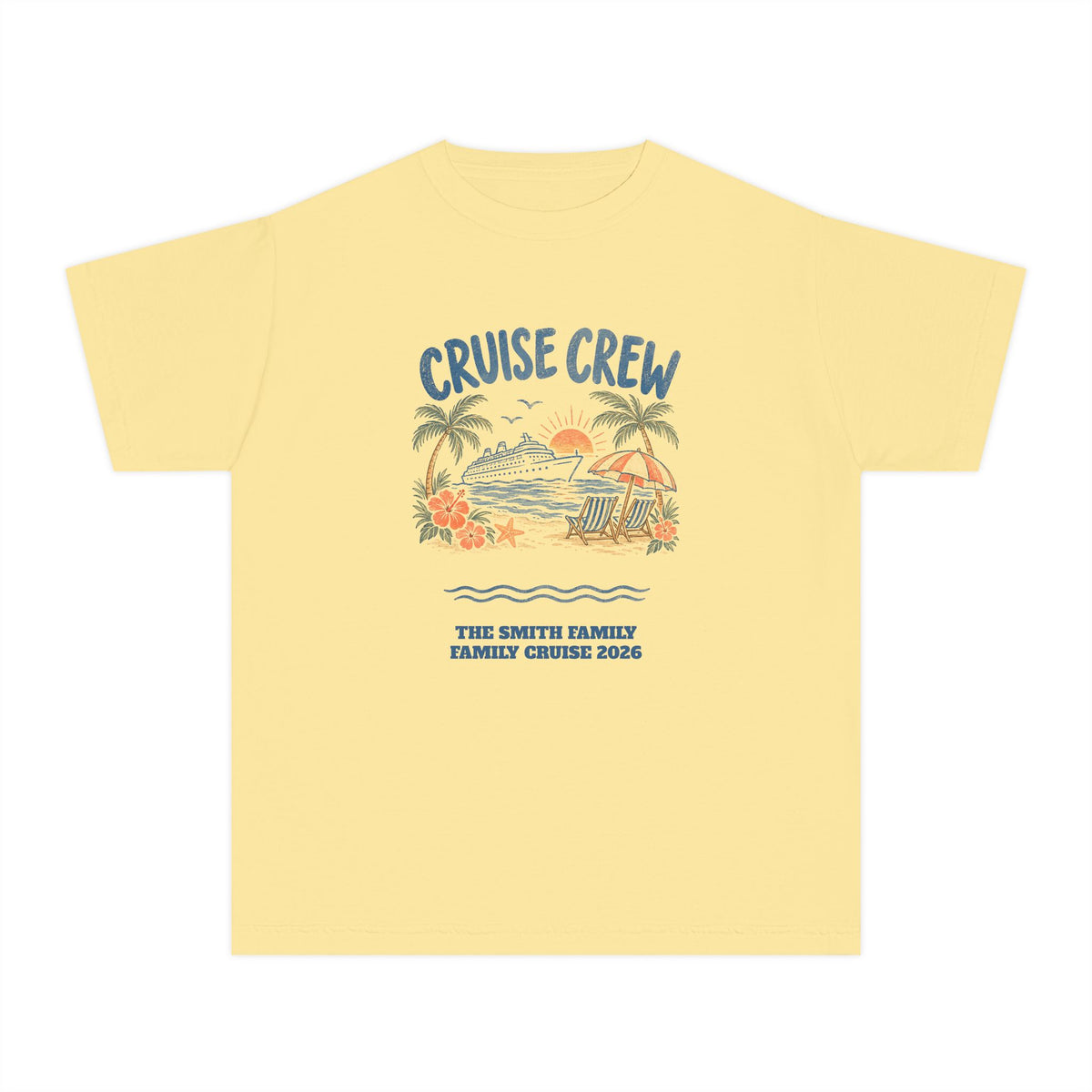 Custom Kids Cruise Crew Beach Shirt