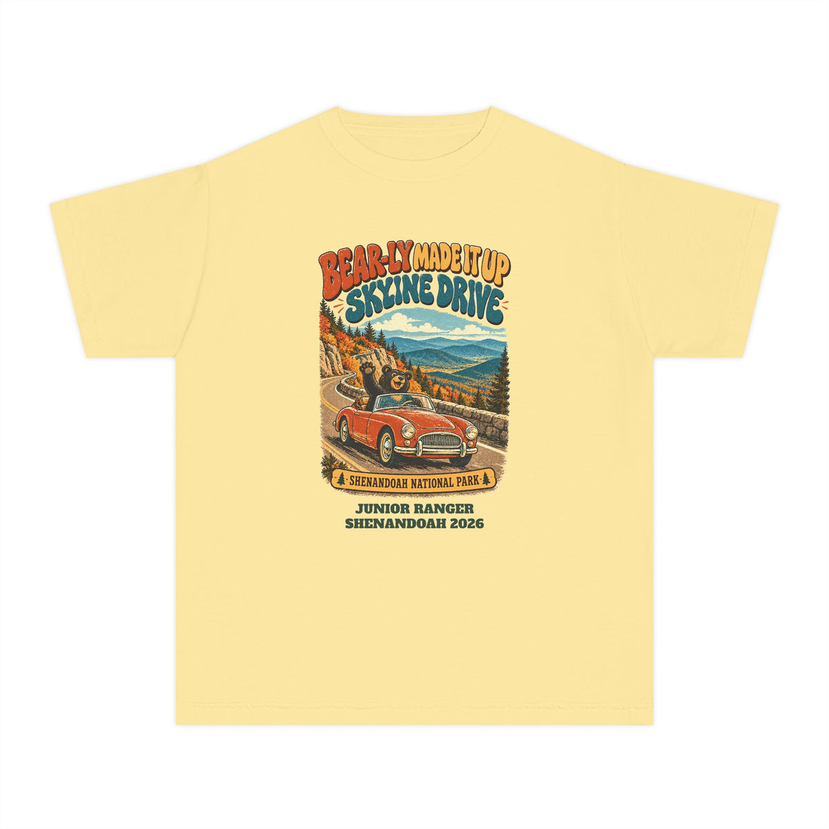 Custom Kids Shenandoah National Park Funny Bear Skyline Drive Shirt