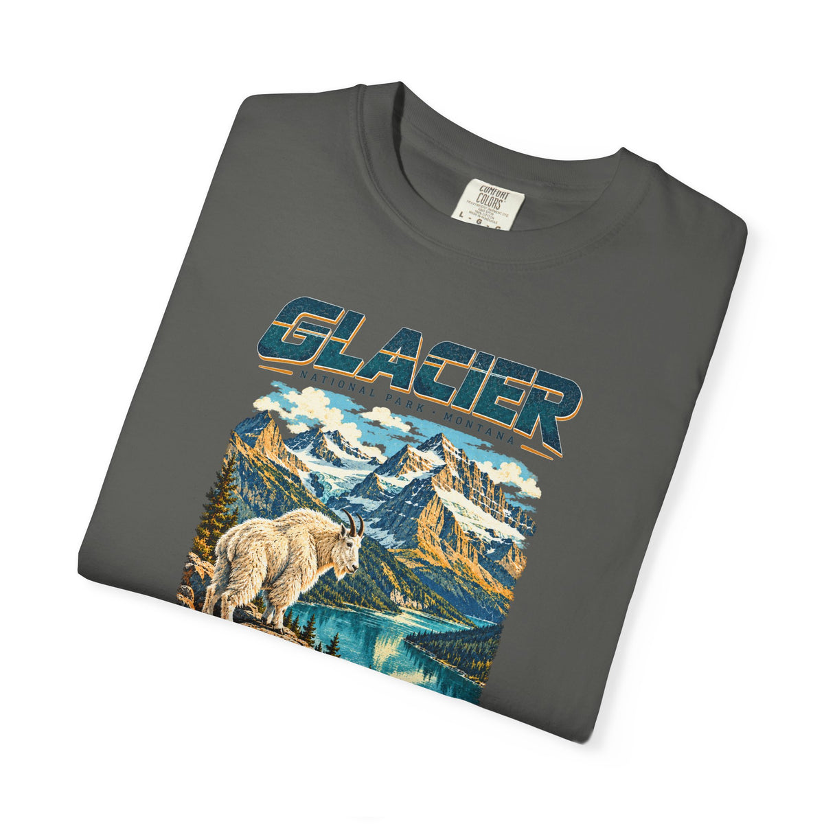 Custom Glacier National Park Vintage Mountain Goat Shirt
