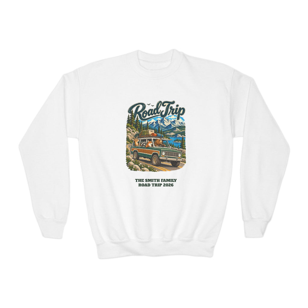 Custom Kids Family Road Trip Sweatshirt