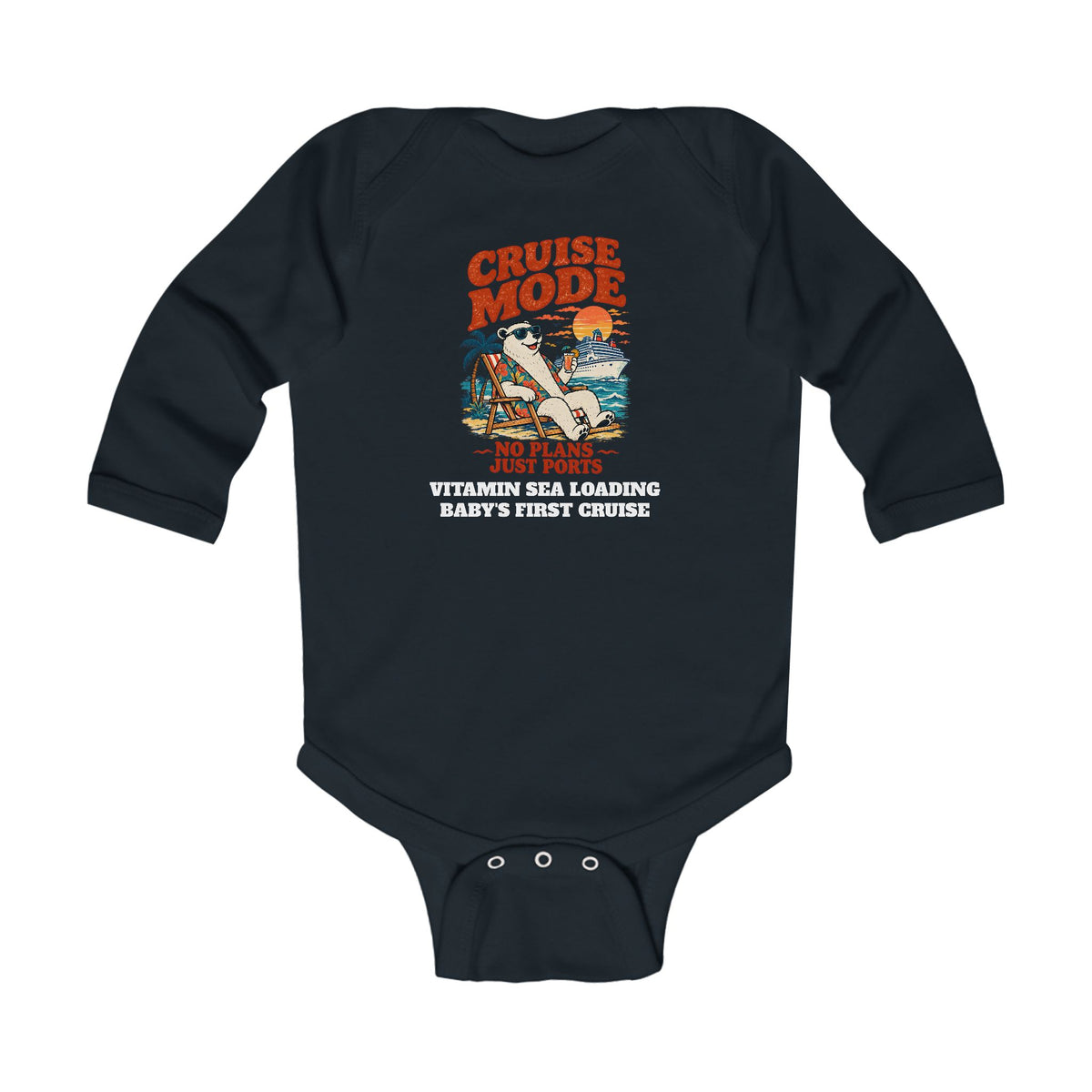 Custom Baby Cruise Mode Family Cruise Long Sleeve Onesie
