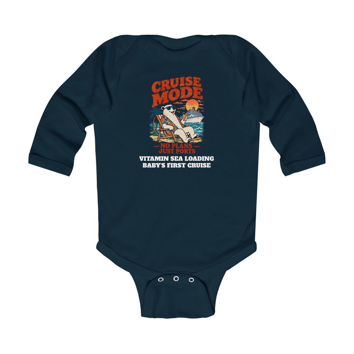 Custom Baby Cruise Mode Family Cruise Long Sleeve Onesie