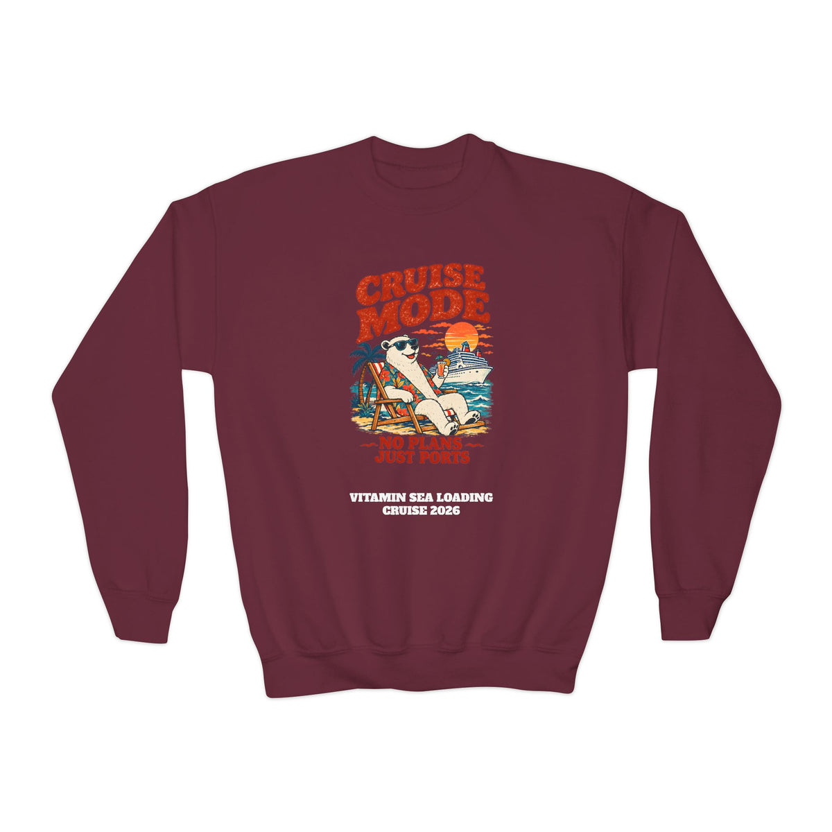 Custom Kids Cruise Mode Family Cruise Sweatshirt