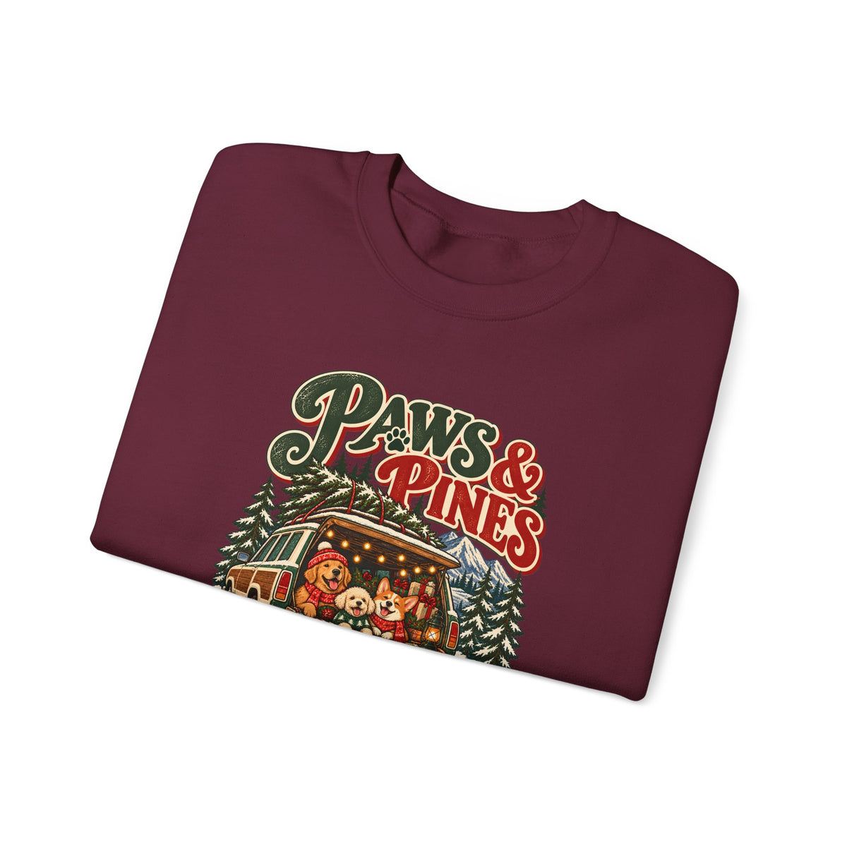 Custom Paws & Pines Christmas Dog Sweatshirt