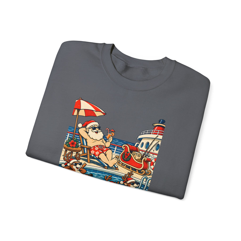 Custom Santa Pool Day Christmas Cruise Sweatshirt