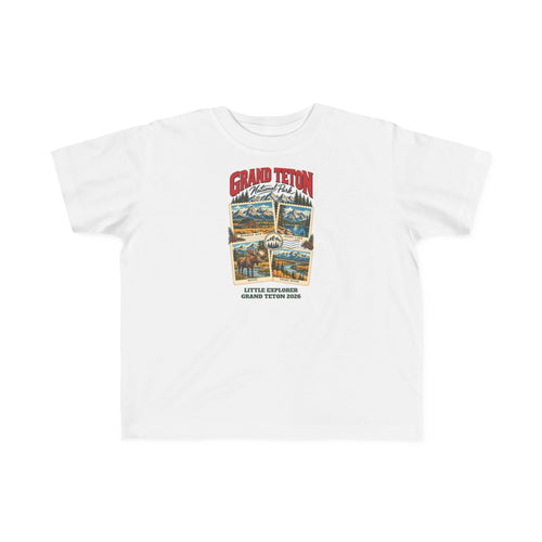 Custom Toddler Grand Teton National Park Stamp Collage Shirt