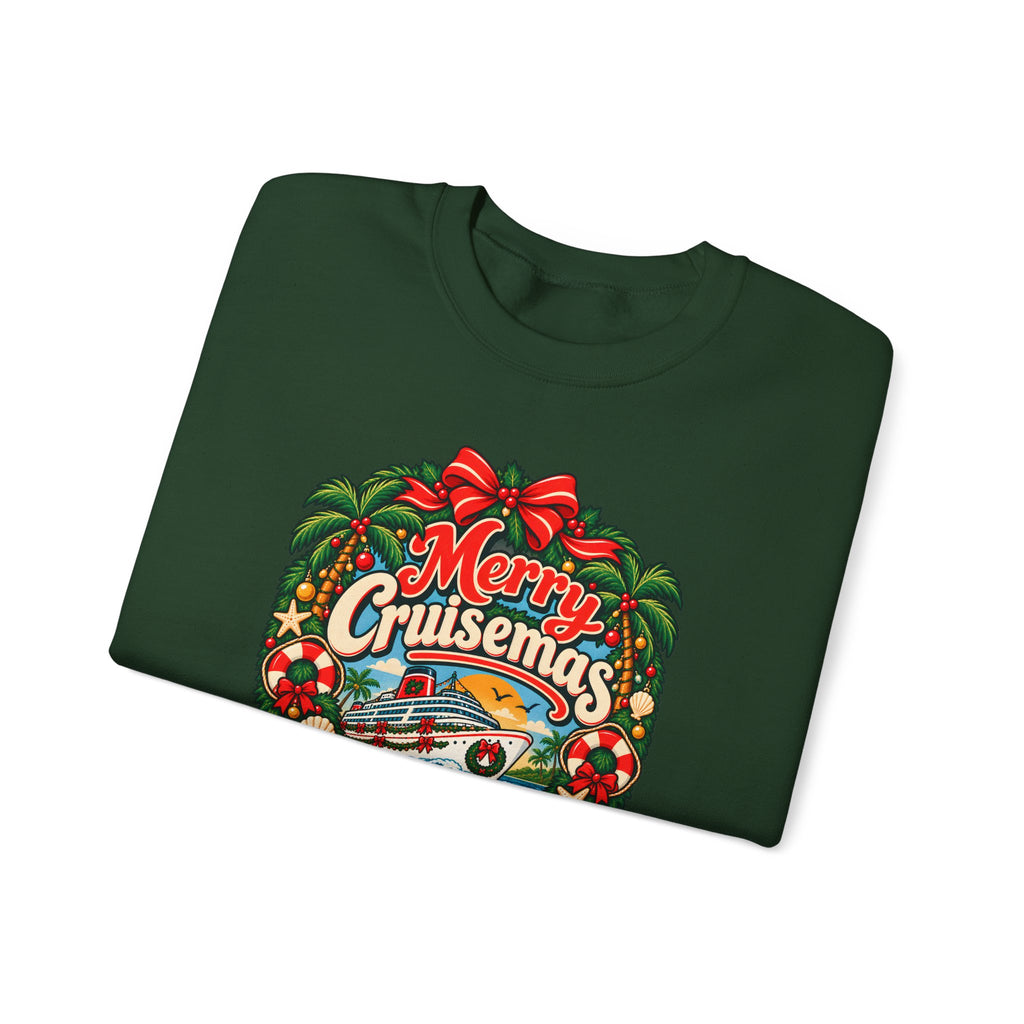 Custom Merry Cruisemas Wreath Christmas Cruise Sweatshirt