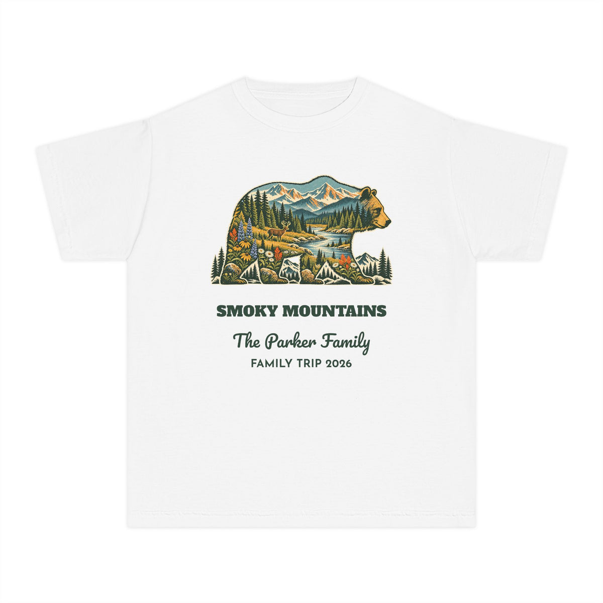 Custom Kids National Park Bear Tee