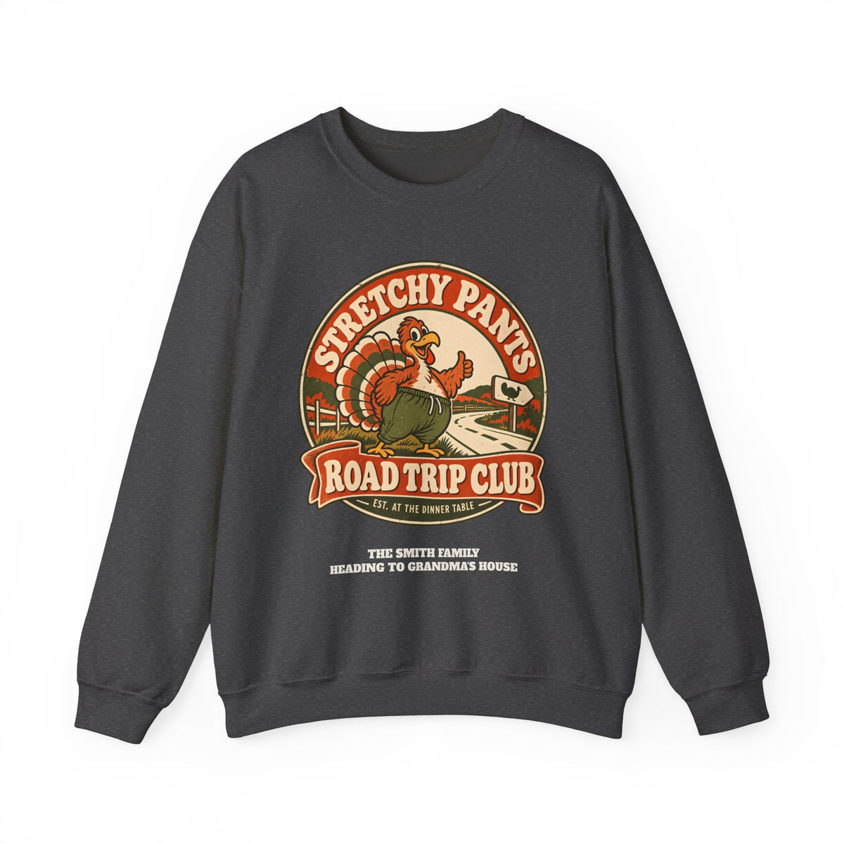 Custom Stretchy Pants Family Thanksgiving Sweatshirt