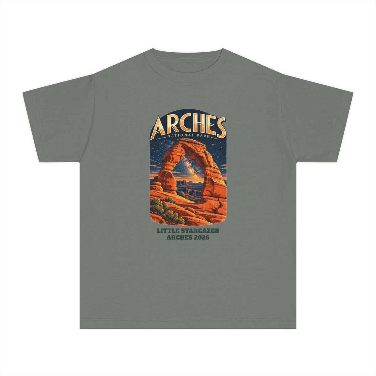 Custom Kids Arches National Park Night Sky Shirt