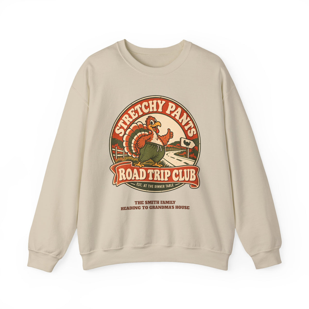 Custom Stretchy Pants Family Thanksgiving Sweatshirt
