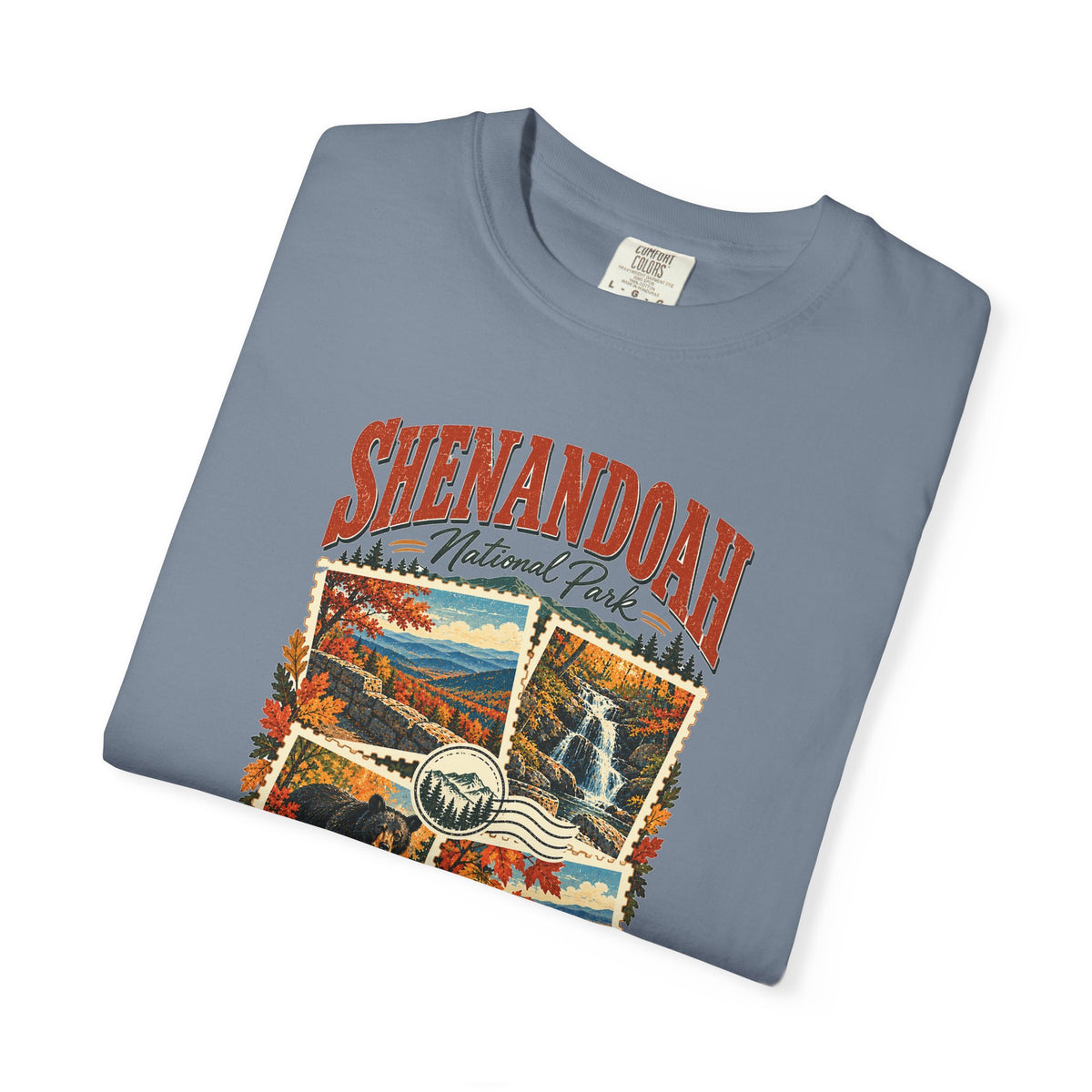 Custom Shenandoah National Park Stamp Collage Shirt
