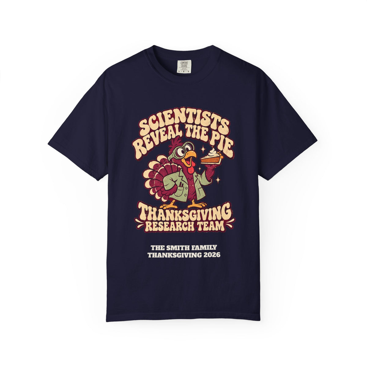 Custom Thanksgiving Pie Research Team Shirt
