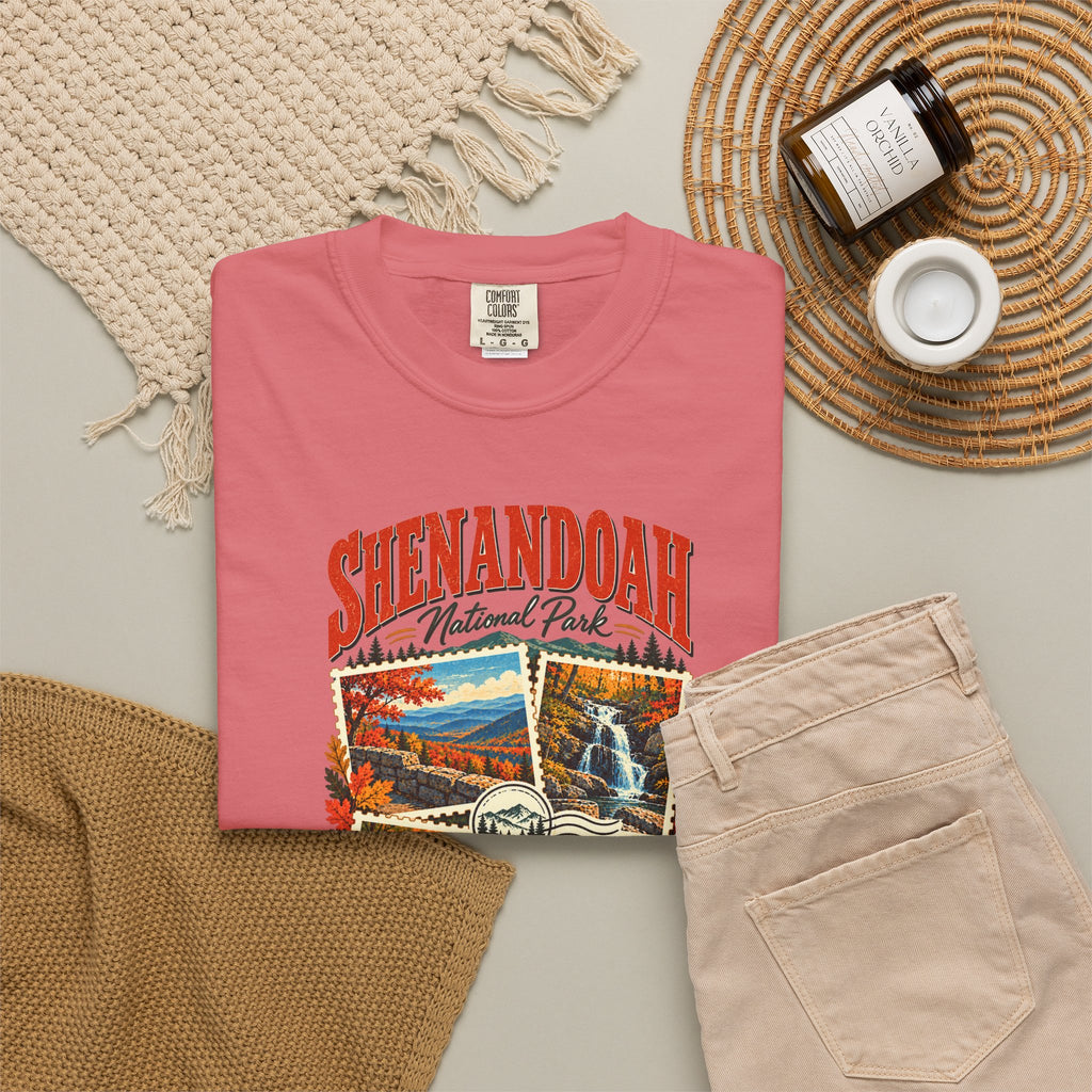 Custom Shenandoah National Park Stamp Collage Shirt