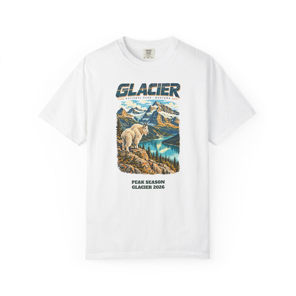 Custom Glacier National Park Vintage Mountain Goat Shirt