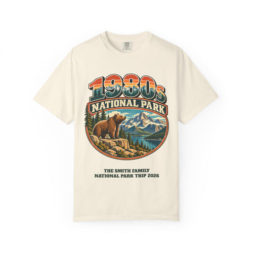 Custom 1980s National Park Family Trip Shirt