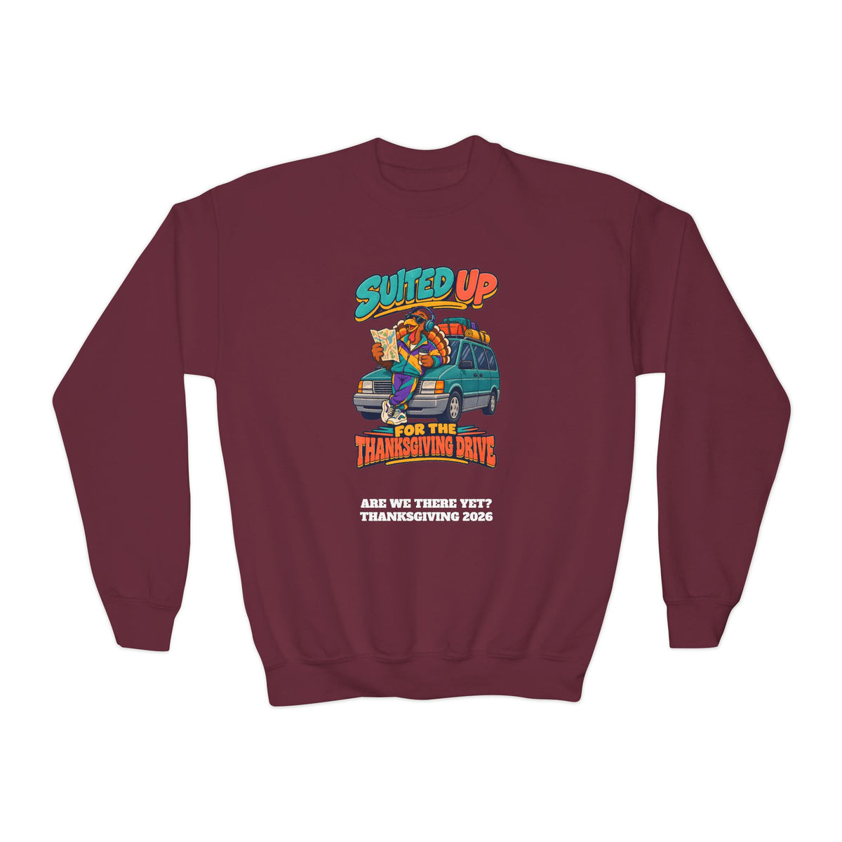 Custom Kids Suited Up For The Thanksgiving Drive Sweatshirt