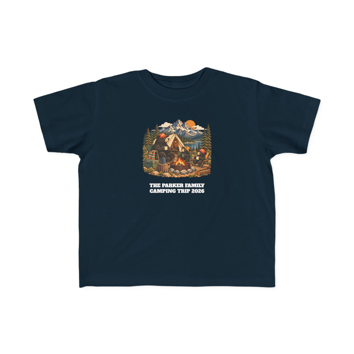 Custom Toddler Bear Campfire Tee