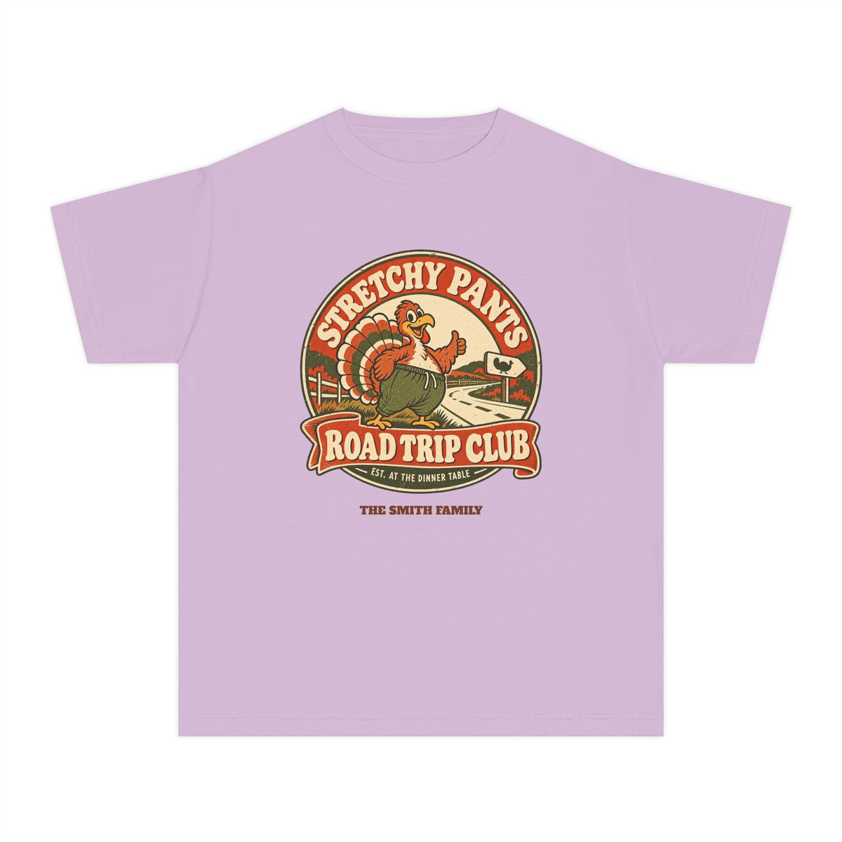 Custom Kids Stretchy Pants Thanksgiving Shirt