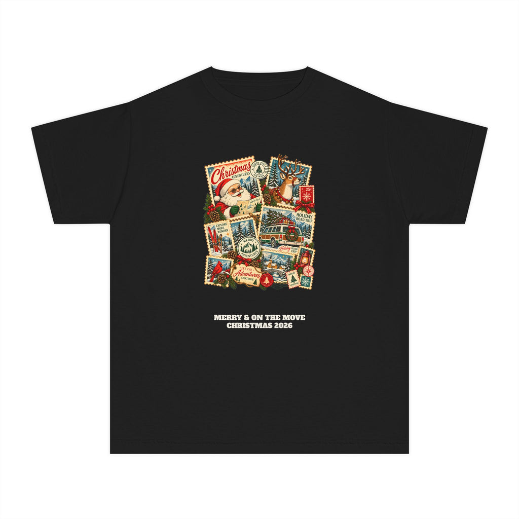 Custom Kids Christmas Adventures Vintage Stamp Shirt