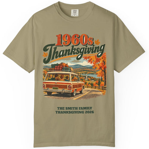 Custom 1960s Thanksgiving Family Road Trip Shirt