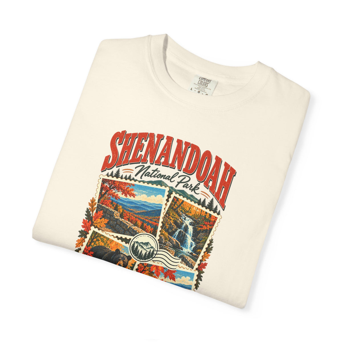 Custom Shenandoah National Park Stamp Collage Shirt