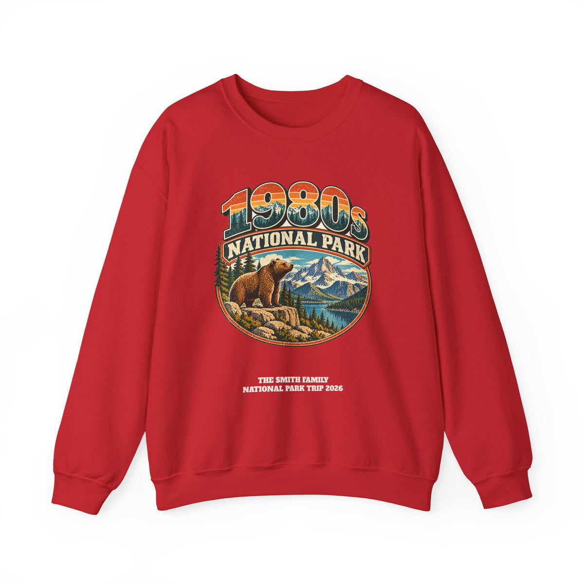 Custom 1980s National Park Family Trip Sweatshirt