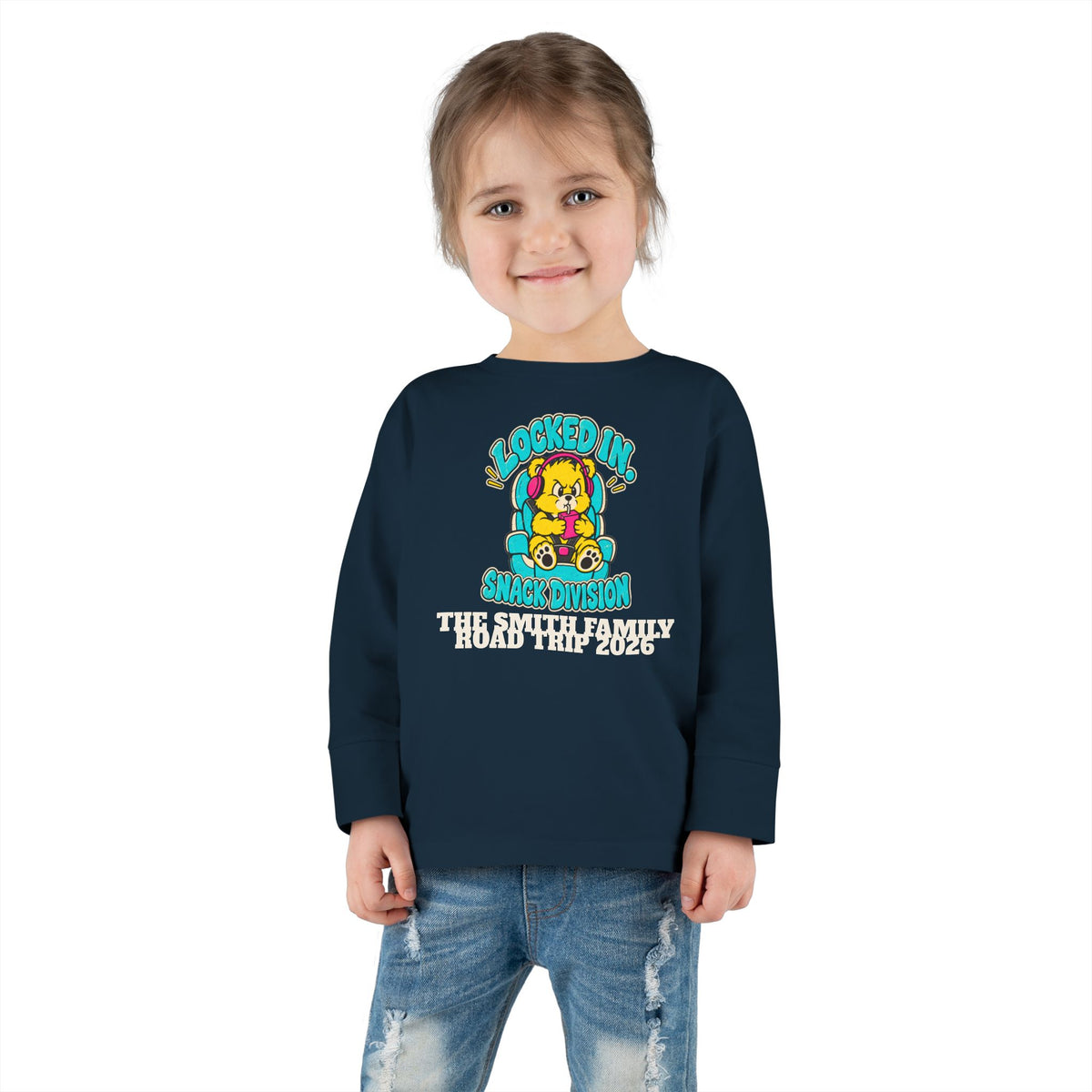 Custom Toddler Snack Division Road Trip Long Sleeve Shirt