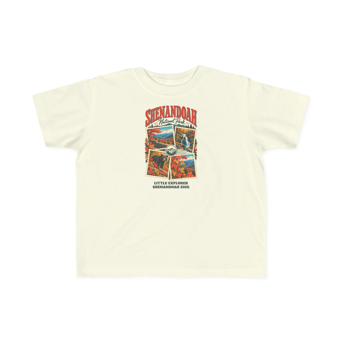 Custom Toddler Shenandoah National Park Stamp Collage Shirt