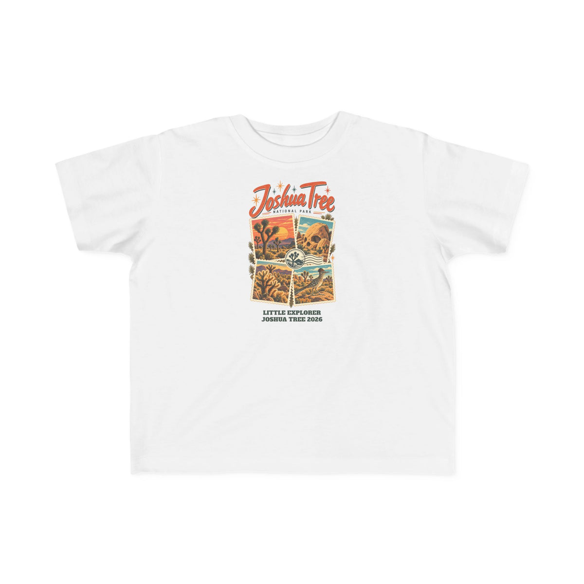 Custom Toddler Joshua Tree National Park Stamp Collage Shirt