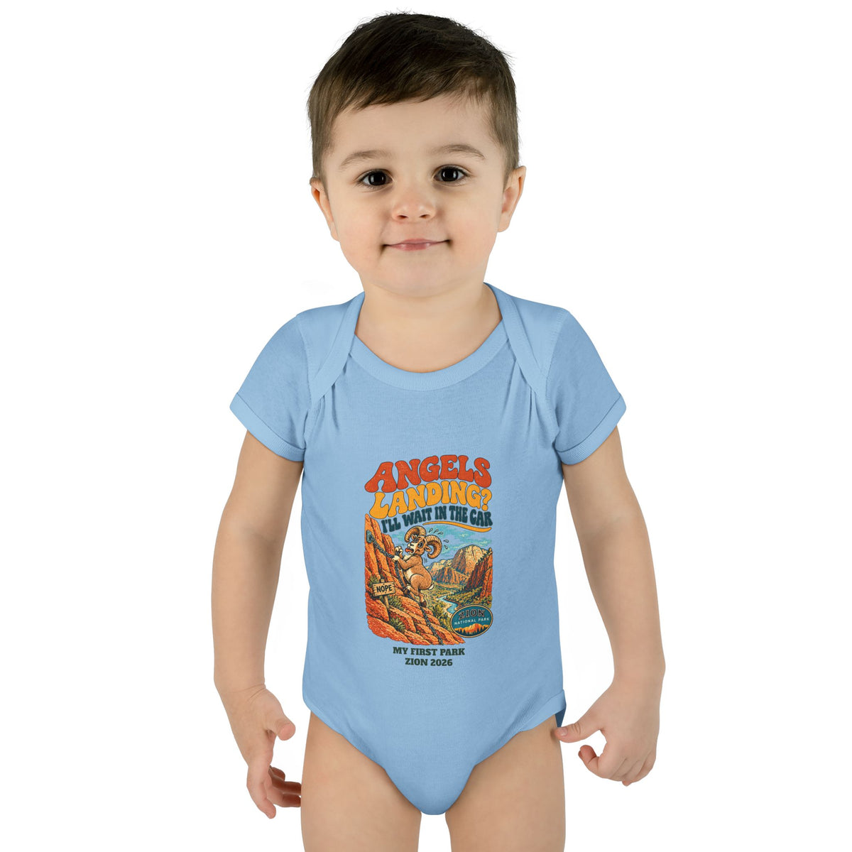 Custom Baby Zion National Park Angels Landing Onesie