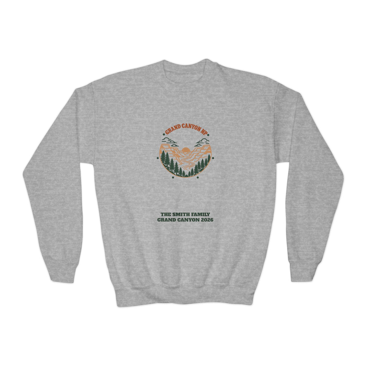 Custom Kids Grand Canyon Road Trip Sweatshirt