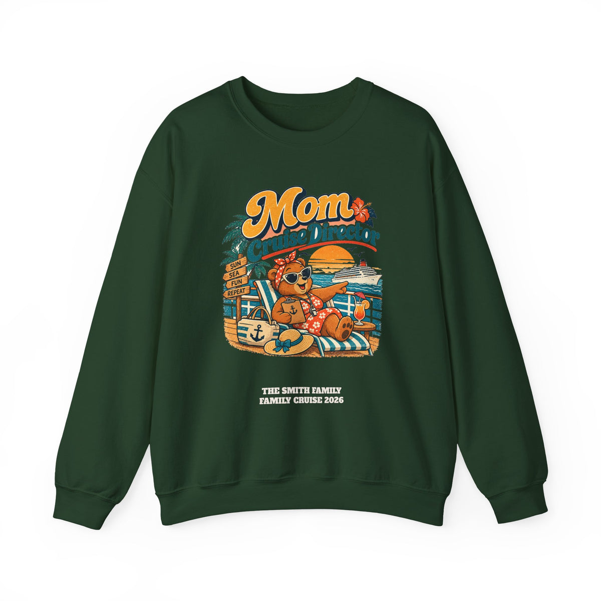 Custom Mom Cruise Director Family Cruise Sweatshirt