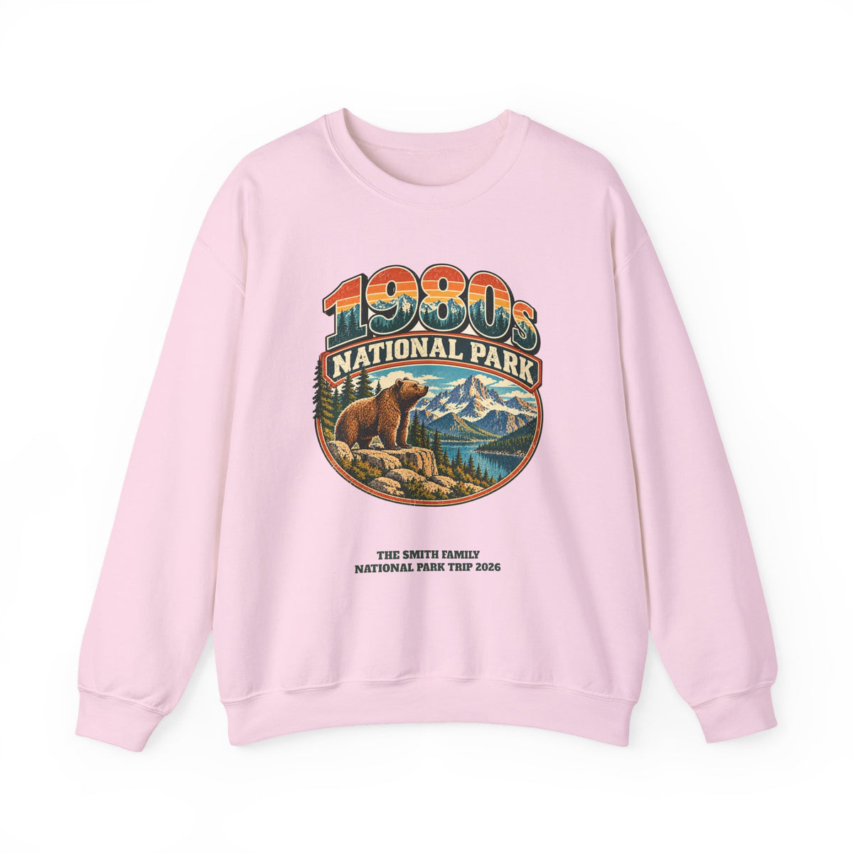 Custom 1980s National Park Family Trip Sweatshirt