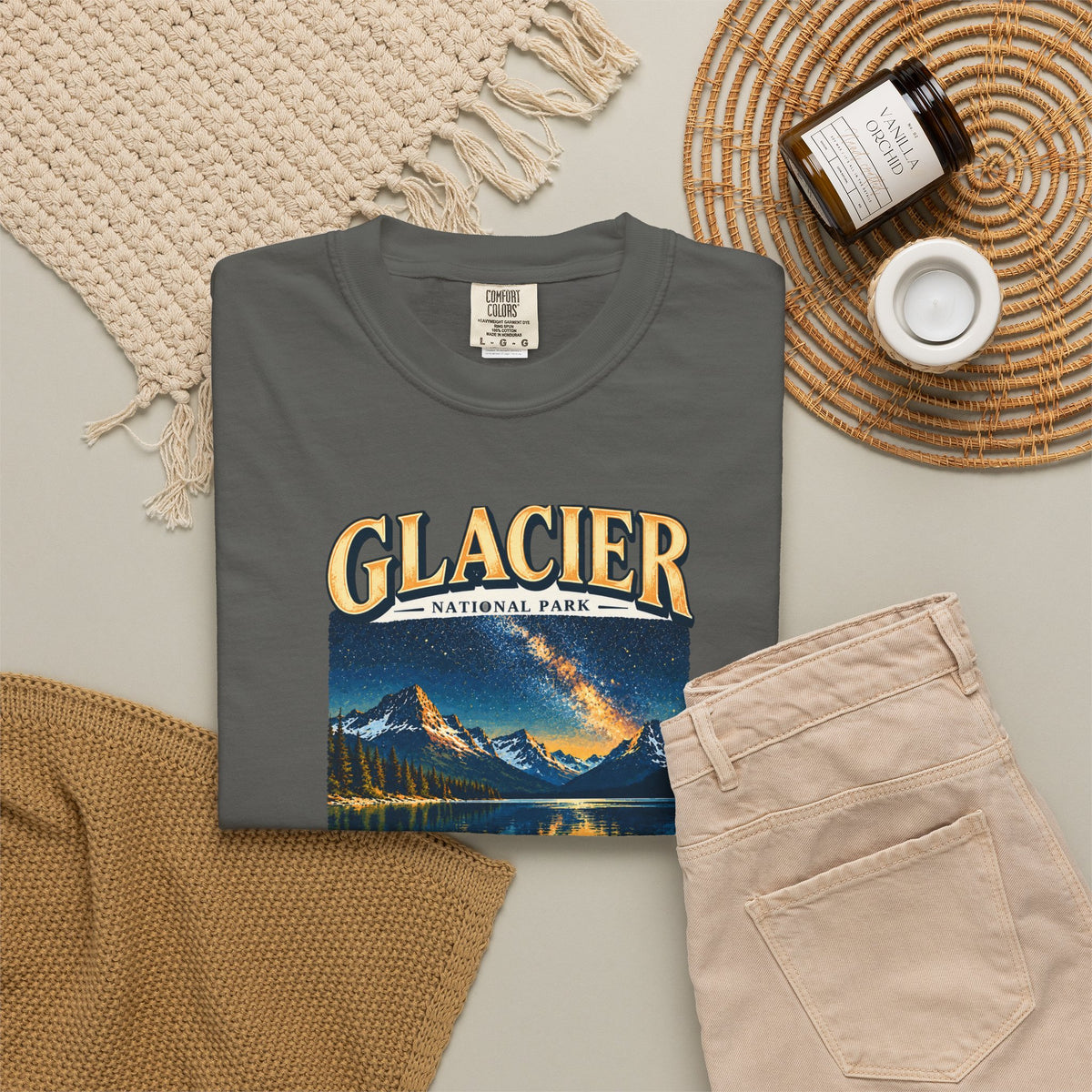 Custom Glacier National Park Night Sky Shirt