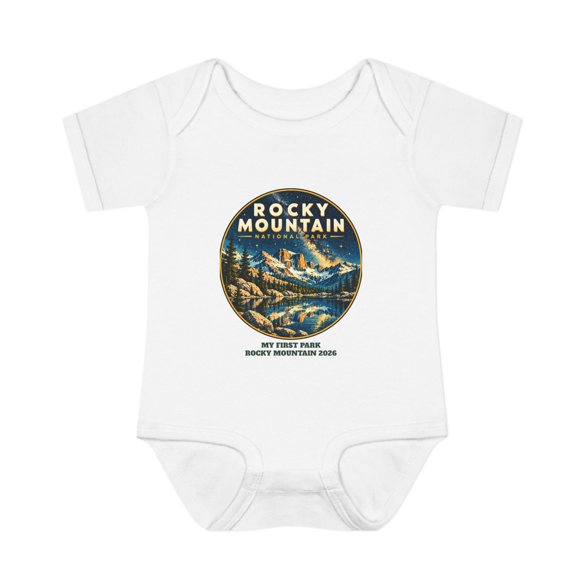 Custom Baby Rocky Mountain National Park Night Sky Onesie