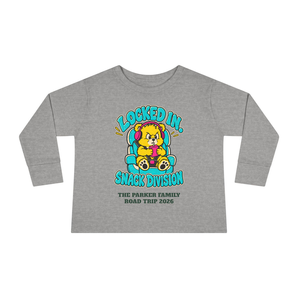 Custom Toddler Snack Division Road Trip Long Sleeve Shirt