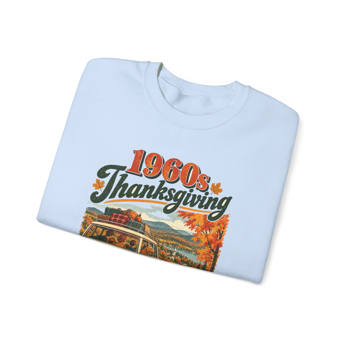 Custom 1960s Thanksgiving Family Road Trip Sweatshirt