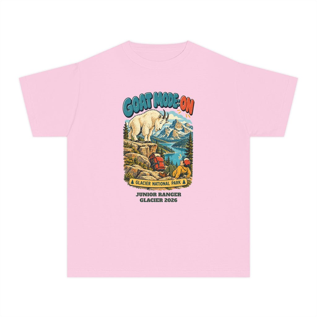 Custom Kids Glacier National Park Funny Goat Mode Shirt